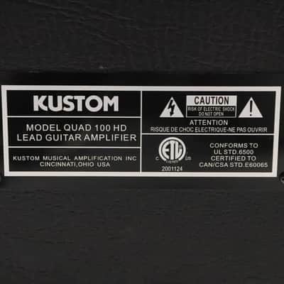 Kustom Quad 100HD Lead Guitar Amp Head image 9