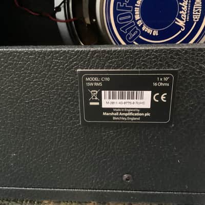 Marshall Class 5 C110 15-Watt 1x10" Guitar Speaker Cabinet 2009 - 2012 - Black image 4