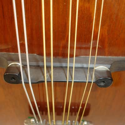 Vintage Acoustic Mandocello Archtop, Vintage Sunburst with Case image 5