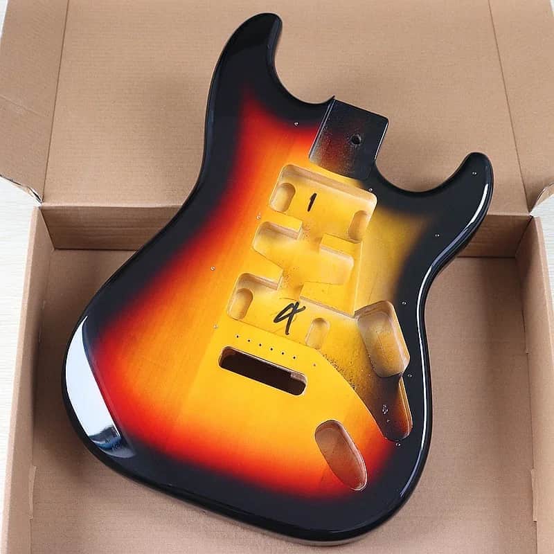 Sunburst Finish Guitar Stratocaster Strat Style Poplar Wood Body image 1