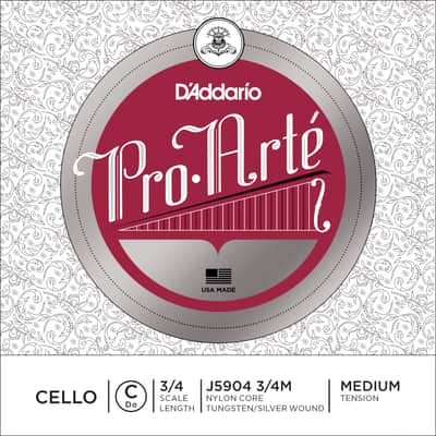 D'Addario J5904 3/4M Pro-Arté 3/4 Cello String - C Medium