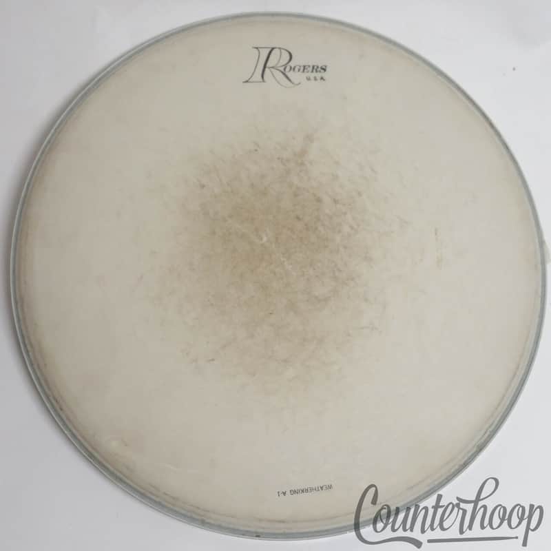 *Rogers Big R 15" Snare/Tom Drum Head Coated White WeatherKing USA Vintage 70s* image 1