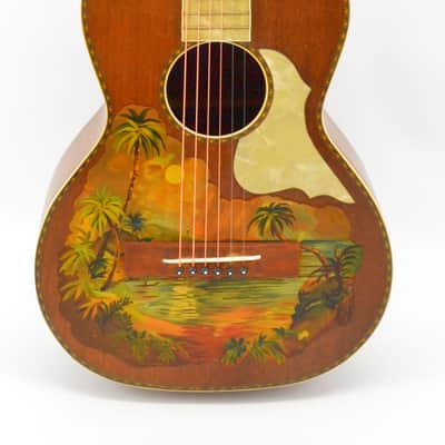 Stromberg Voisinet Hawaiian Theme Parlor Guitar image 2