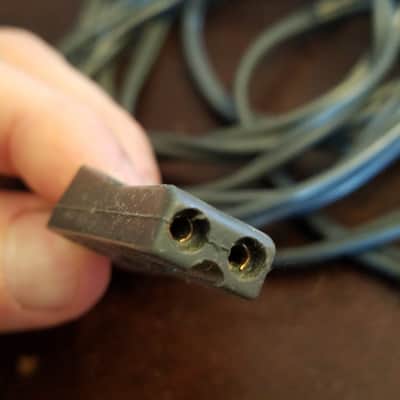 Sony Vintage unpolarized notched two pin power cord cable plug 41-637 41-658 1970s - grey image 6