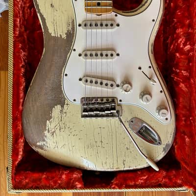 Fender CS Masterbuilt Greg Fessler MVP '69 Super Heavy Relic Stratocaster 2022 - Super Heavy Relic Vintage White image 4