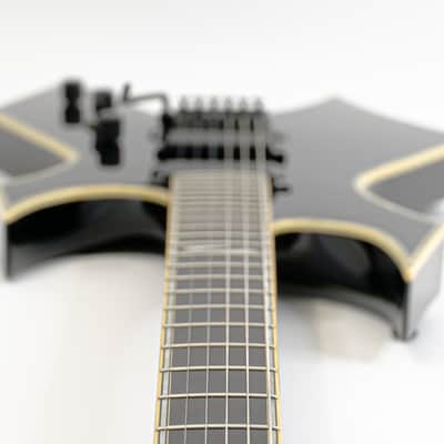 2009 B.C. Rich Warlock NJ DLX Gloss Black w/ Neck Thru Construction, EMG 81/85 Active Humbuckers, Original Gigbag image 11