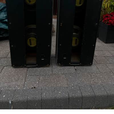 Pair Vintage Park Speaker Columns with 2 x 12 Celestion Green Back  Mid to Late 70's - Turqoise image 4