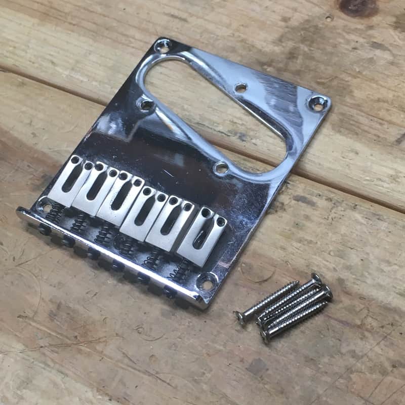 Fender Modern Style 6 Bonus Gotoh? Saddles Guitar Bridge Squier? Tele NOS Relic image 1