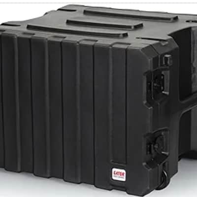 Gator Pro Series 19" Depth 8U Rolling Rack Case with Recessed Wheels, Black 2026 - Black image 1