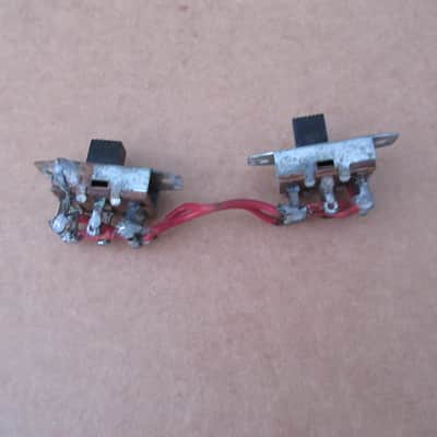 Vintage 1960s Pair of Guitar 2 Way Slide Pickup Switches image 2