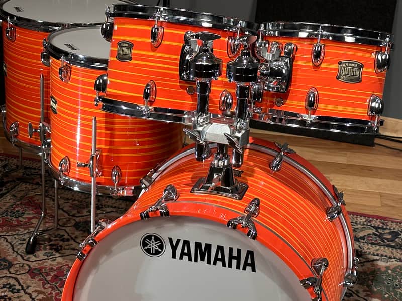 Yamaha 20/10/12/14/16" Club Custom Drum Set - Orange Swirl Lacquer image 1