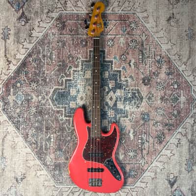 2015 Fender Road Worn ‘60s Jazz Bass Fiesta Red Electric Bass Guitar! image 5