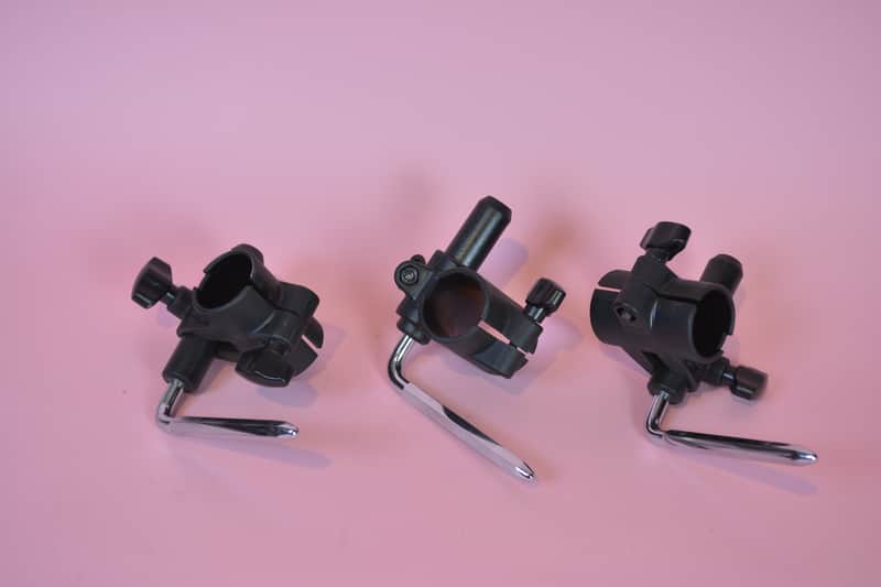 Yamaha TPCL500 Snare / Tom Pad Holder 3 Pack Bracket Electronic Drum Set DTX Rack Clamp L Rod image 1