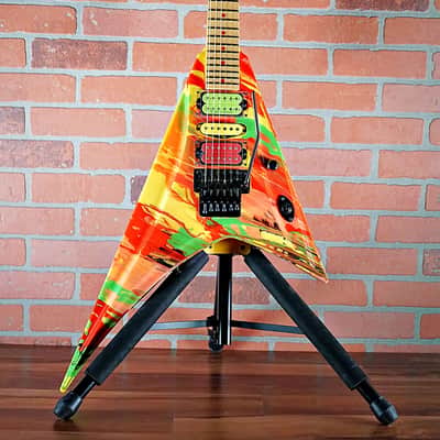 ESP PV Sexy Finger V-II Panther Signature Model of Sex Machineguns 2010 Marble Rainbow OHSC image 16