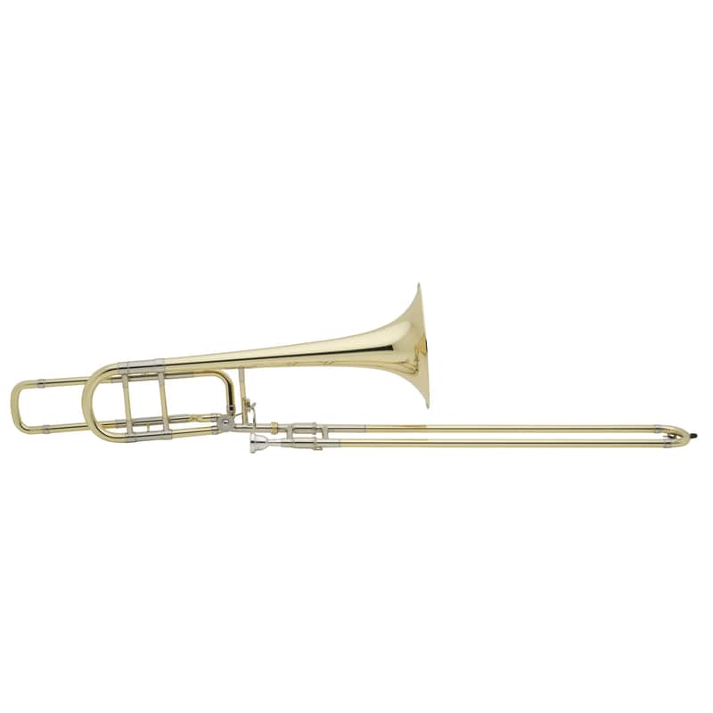 Bach 50BO Stradivarius Bass Trombone Single Rotor Valve Open Wrap image 1