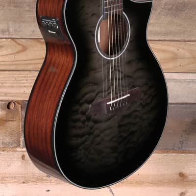 Ibanez AEWC16QA Acousitc/Electric Guitar Transparent Black Sunburst High Gloss Top image 2