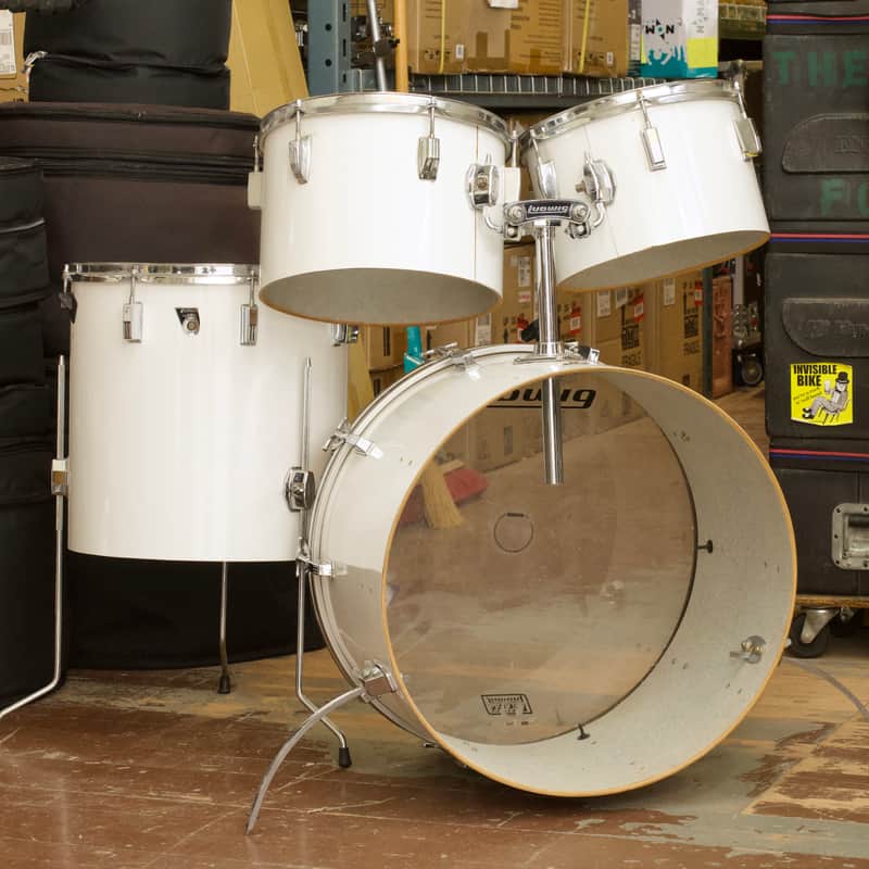Vintage Ludwig Combo Series 4-pc Drumset, 12/13/16/22, White image 1