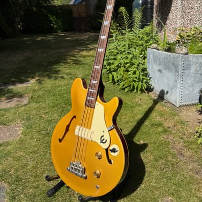 Epiphone Jack Casady Signature Bass With Hard Case - Metallic Gold image 1