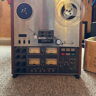 TEAC A-3440S 1/4" 4-Track Reel to Reel Tape Recorder 1970s - Silver image 1