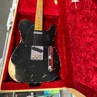 Fender Custom Shop #119 Limited Edition 1950 Double Esquire® - Heavy Relic® with Case, Aged Black image 4