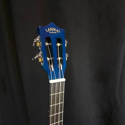 New Lanikai Acoustic Electric Baritone Ukulele QM-BLCEB w/Case image 14