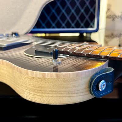 Nik Huber LEFT HANDED KRAUSTER II “ Custom Shop” KORINA & Super Flame Top 2016 Charcoal Black image 19