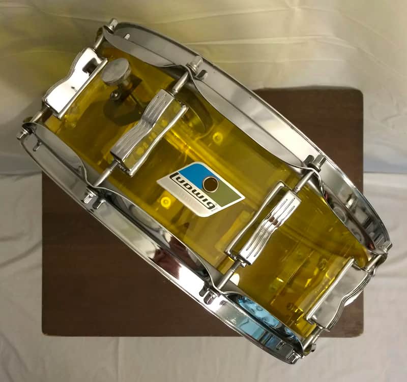 1970s Ludwig Vistalite 5x14" 10-Lug Snare Drum with Single-Color Finish image 5