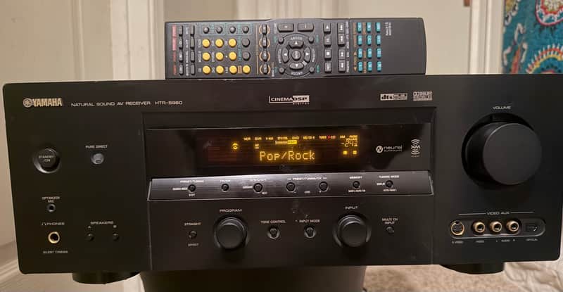 Yamaha HTR‑5960 Natural Sound AV Receiver – Tested & Working – Includes 3rd‑Party Remote image 1