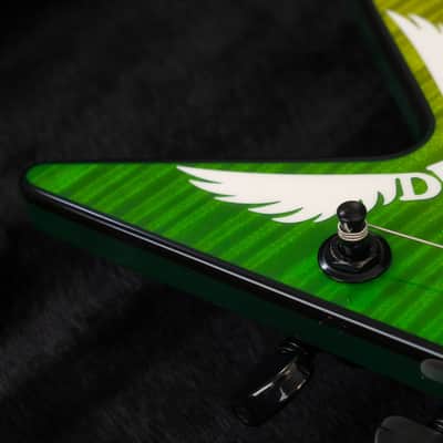 Dean Custom Shop USA ML Flame Top Floyd Firehouse Guitars Exclusive Electric Guitar, Ebony Fingerboard, Trans Slime Fade image 5