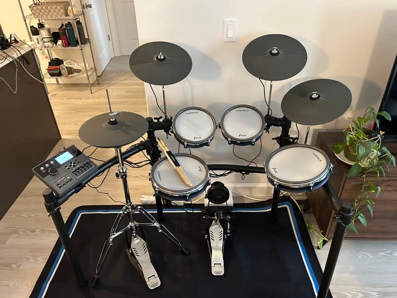 Hampback ACE-360 Bluetooth Electronic Drum Set with Two Piece Hi Hat image 1