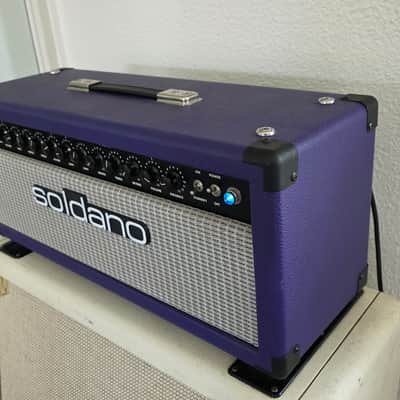Soldano Lucky 13 100 Watt Guitar Amplifier Head Purple! Two amps in One: Fender Twin and Marshall JMP! Post-SLO 100w Amp RARE image 4