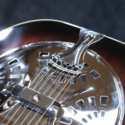 Recording King RR-36-VS Maxwell Roundneck Resonator Gloss Sunburst Guitar image 12