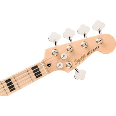 Squier Affinity Series Active Jazz Bass V - Maple Fingerboard, Black Metallic image 5