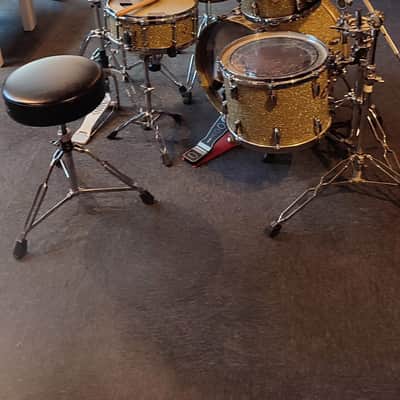 Pearl Masterworks Drum Set - 8/10/12/14/14/20" - Gold Flake image 5