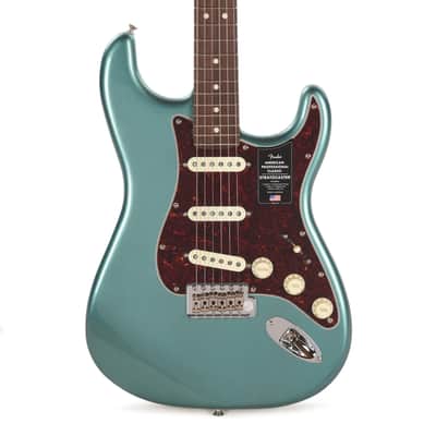 Fender American Professional Classic Stratocaster Faded Sherwood Green Metallic image 2