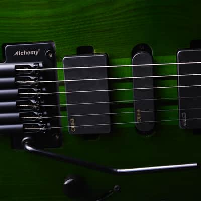 Bootlegger Guitar  Absinthe  Headless 2022 Green Matte EMG Coil Split Tremolo Case image 5