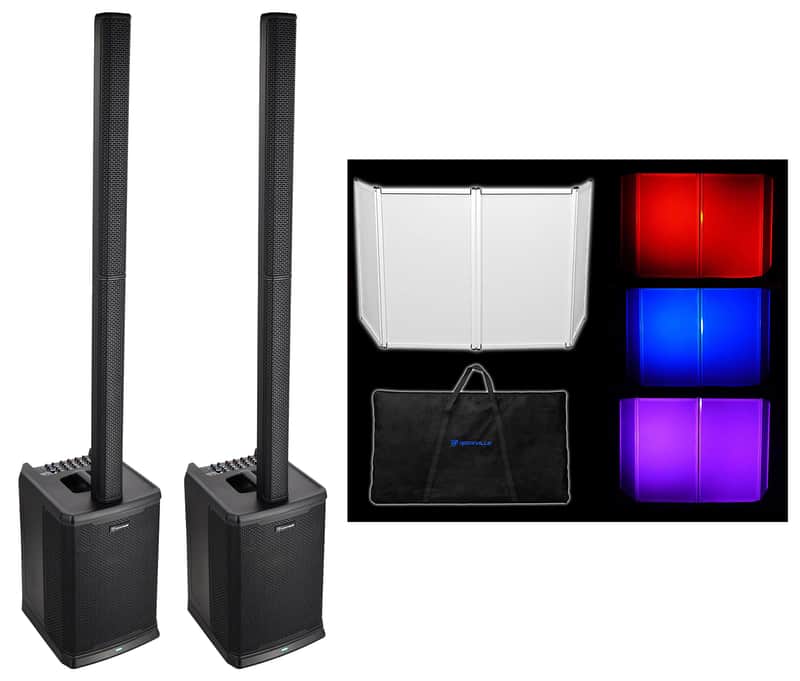 Rockville TITAN MIX12A 12" Powered Array Speaker/Sub 8-Channel Mixer PA System+Facade image 1