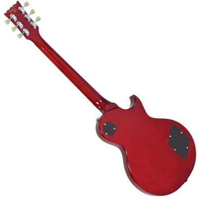 Vintage V100 Reissued Electric Guitar Left Hand - Cherry Sunburst (LV100CS) image 3