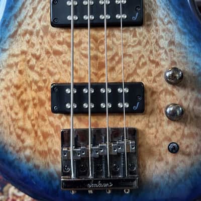 Jackson JS Series JS3Q Spectra Bass 2020 - Present - Amber Blue Burst image 4