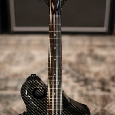 KLOS Full Carbon F-Style Mandolin KLOS EQ Acoustic/Electric with Fiberglass Hardshell Case image 5