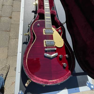 Gretsch G6228FM Players Edition Jet BT with V-Stoptail 2018 - Dark Cherry Stain - Flamed Top image 18