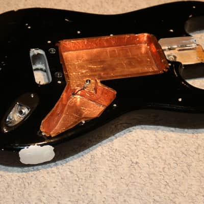 Vintage Late 1980s Early 1990s Fender Strat Plus Body - Relic Black - NO TARIFFS image 7