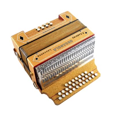 Rare Diatonic Button Accordion Hohner Organola by F. Coderay Lausanne, Switzerland+Original Case&Straps~Squeezebox-C System-powerful voice image 8
