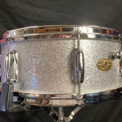 Slingerland - 14x5.5" Hollywood Ace Model Snare Drum, Refinished 1955-1959 - Sparkling Silver Pearl image 4