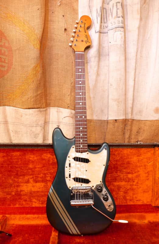 Fender Competition Mustang 1972 - Burgundy Blue image 1