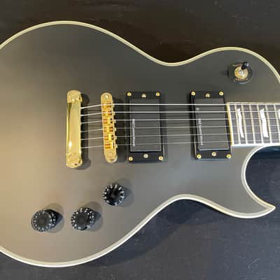Harley Benton SC-1000 SBK Matte Black LP Style Guitar with Active Pickups image 1