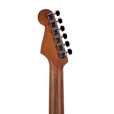 Fender American Acoustasonic Jazzmaster Acoustic Guitar, Ebony FB, Ocean Turquoise, US211XXXX image 9