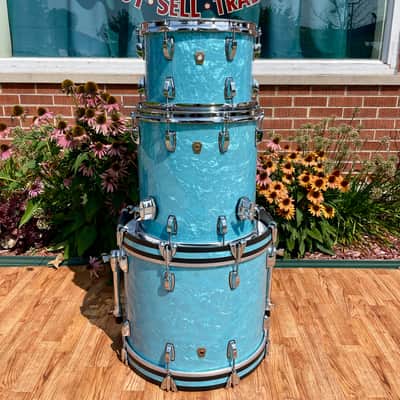 Ludwig Classic Maple Bop Kit Drum Set Glacier Blue 18/12/14 *Mint* image 2