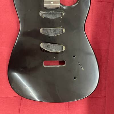 Unknown Set neck Stratocaster Body and Neck Project - Black image 3