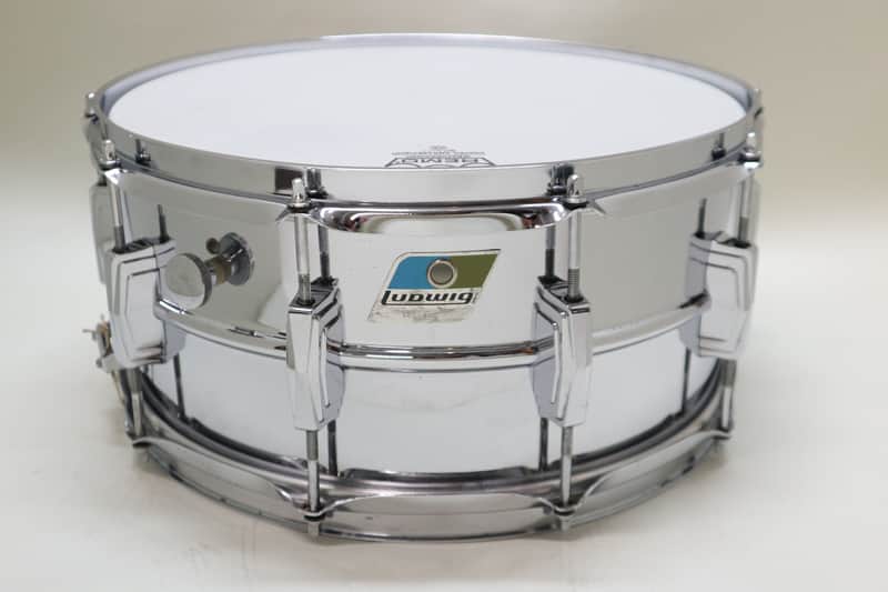 VINTAGE LUDWIG 1970s B/O Badge Supraphonic402 14x6.5 image 1